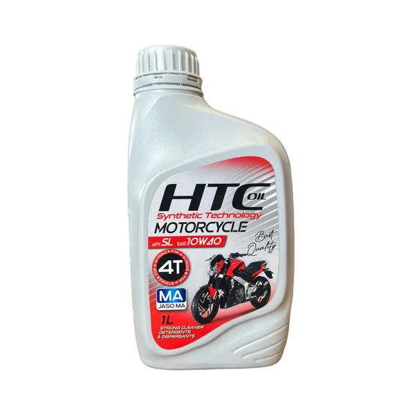 روغن موتور سیکلت تمام سنتتیک اچ تی سی مدل SL 10W-40 حجم 1 لیتر