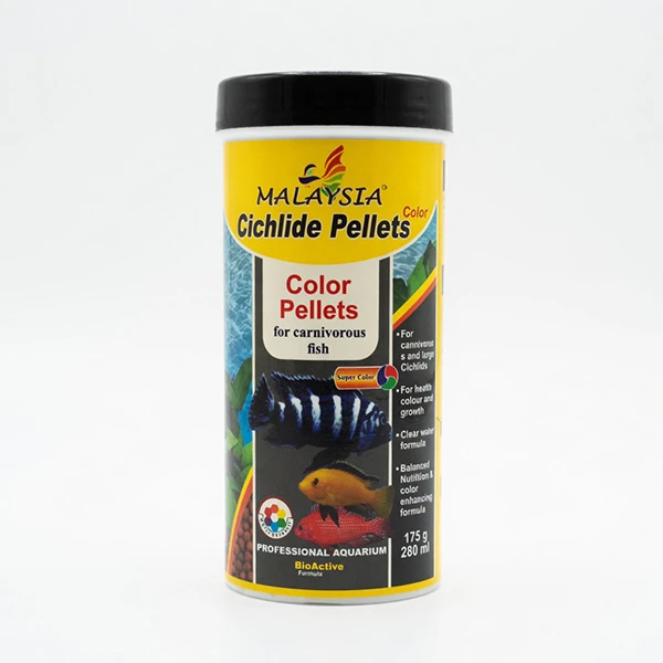 غذای ماهی مالزی مدل Cichlid Pellets Color وزن 175 گرم