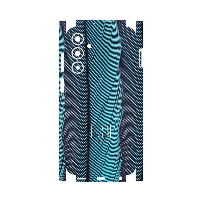 برچسب پوششی ماهوت مدل Turquoise feathers-FullSkin مناسب برای گوشی موبایل سامسونگ A25 5G