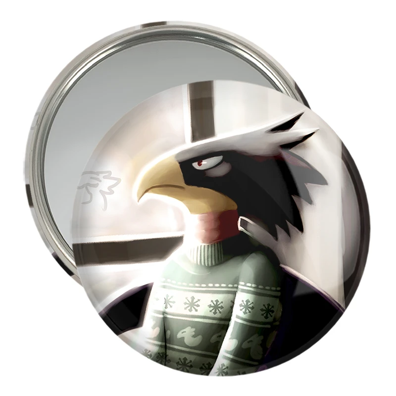 آینه جیبی خندالو مدل مرد کلاغی انیمه آکادمی قهرمان من  کد 16131