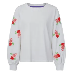 بلوز آستین بلند یقه گرد زنانه مدل یلدایی