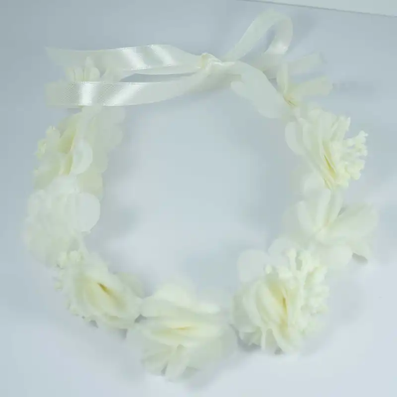 هدبند نوزادی مدل پری رنگ شیری