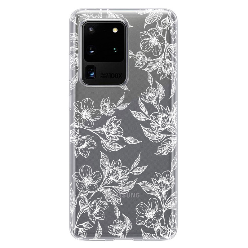 کاور مگافون طرح گل مدل C50-W مناسب برای گوشی موبایل سامسونگ Galaxy S20 Ultra