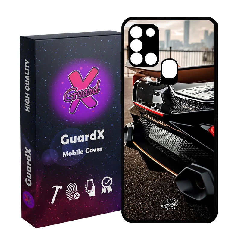 کاور گارد ایکس طرح لامبورگینی مدل Glass10492 مناسب برای گوشی موبایل سامسونگ Galaxy A21s