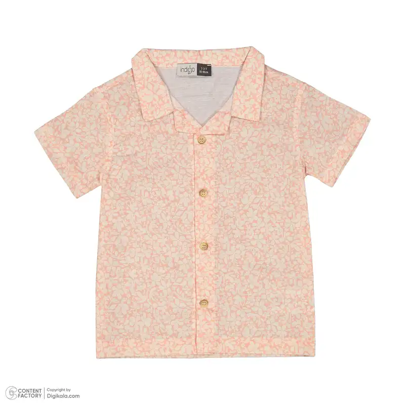 ست پیراهن و شلوارک نوزادی پسرانه ایندیگو مدل 132422 رنگ صورتی