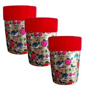 لیوان مدل میوه بسته 3 عددی 