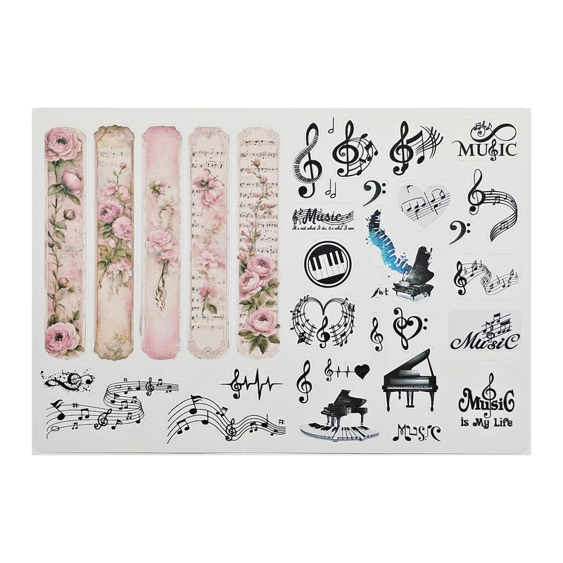 برچسب کاترینکا طرح برش خورده بولت ژورنال و اسکرپ بوک مدل A5 Music