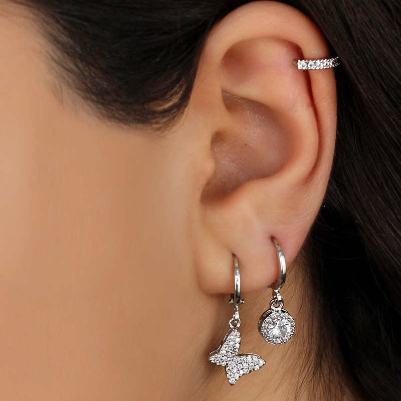 گوشواره زنانه وای اس ایکس مدل پروانه کد J676 بسته سه عددی گوشواره زنانه وای اس ایکس مدل پروانه کد J676 بسته سه عددی