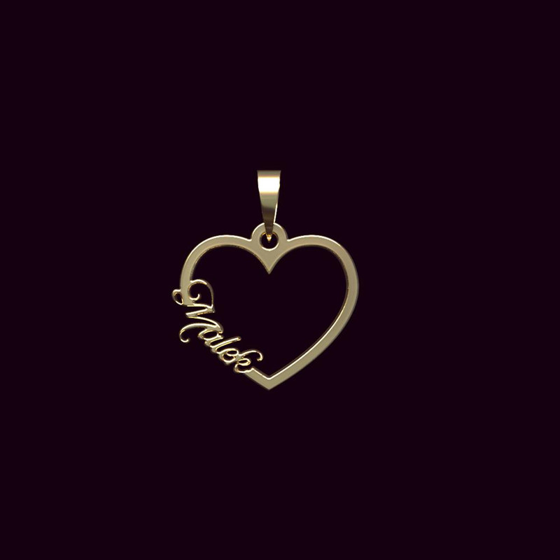 آویز گردنبند طلا 18 عیار زنانه مدوپد مدل اسم مالک malek کد PB1-11023