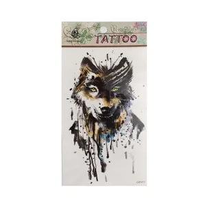 تتو موقت مدل گرگ آبرنگی کد 957