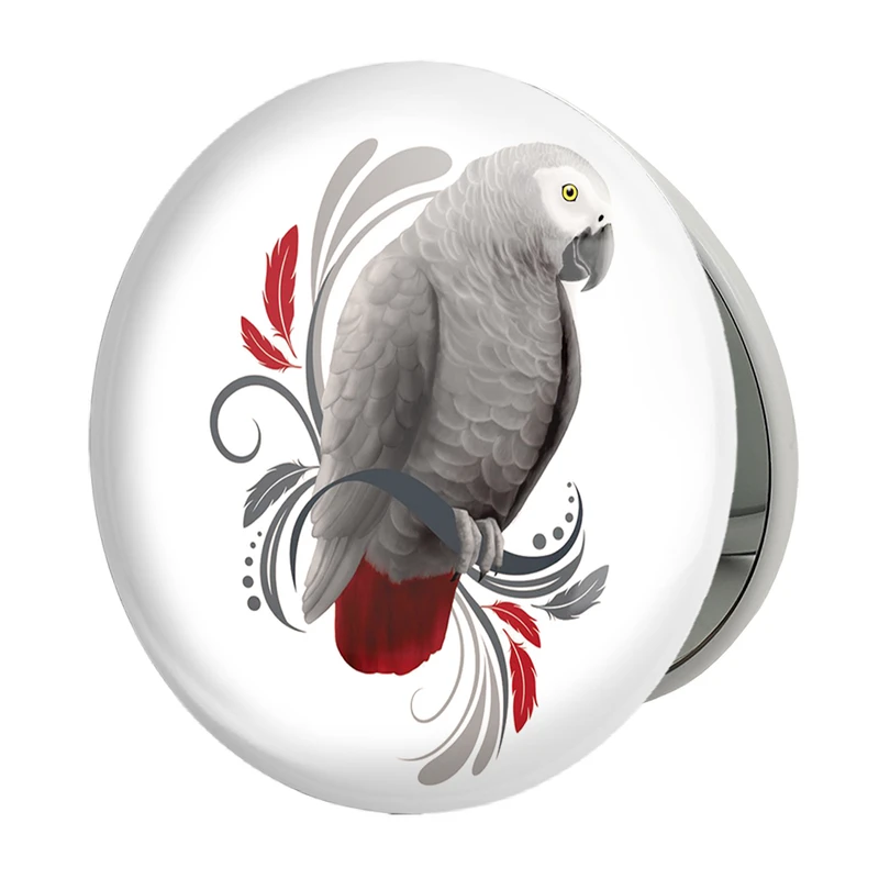 آینه جیبی خندالو طرح پرندگان زینتی مدل تاشو کد 30502