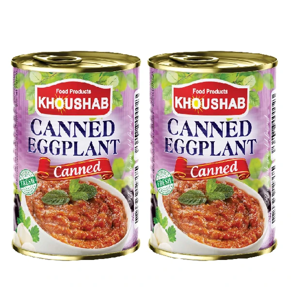 کنسرو خوراک بادمجان خوشاب - 350 گرم بسته 2 عددی