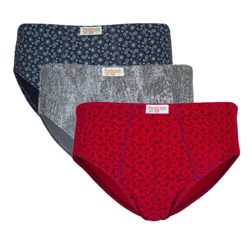 شورت اسلیپ مردانه پنبینه مدل نخ پنبه خالص بسته 3 عددی