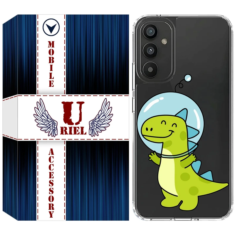 کاور یوریل مدل Clear کد 62 طرح دایناسور فضانورد مناسب برای گوشی  موبایل سامسونگ Galaxy S25 FE