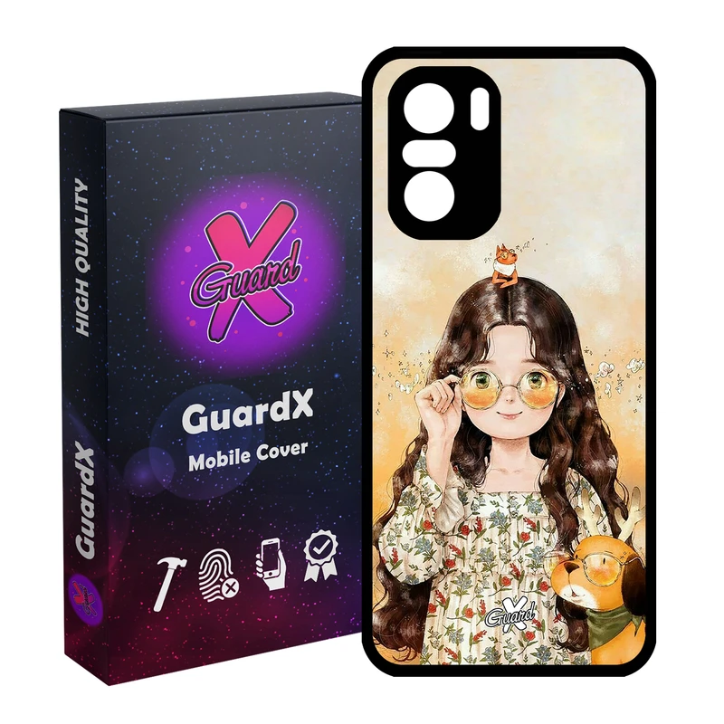 کاور گارد ایکس طرح Girl مدل Glass10253 مناسب برای گوشی موبایل شیائومی Poco F3/MI 11X/MI 11X Pro/Redmi K40/K40 Pro