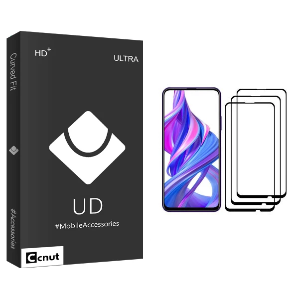 محافظ صفحه نمایش کوکونات مدل UD Black مناسب برای گوشی موبایل آنر 9X Pro بسته سه عددی