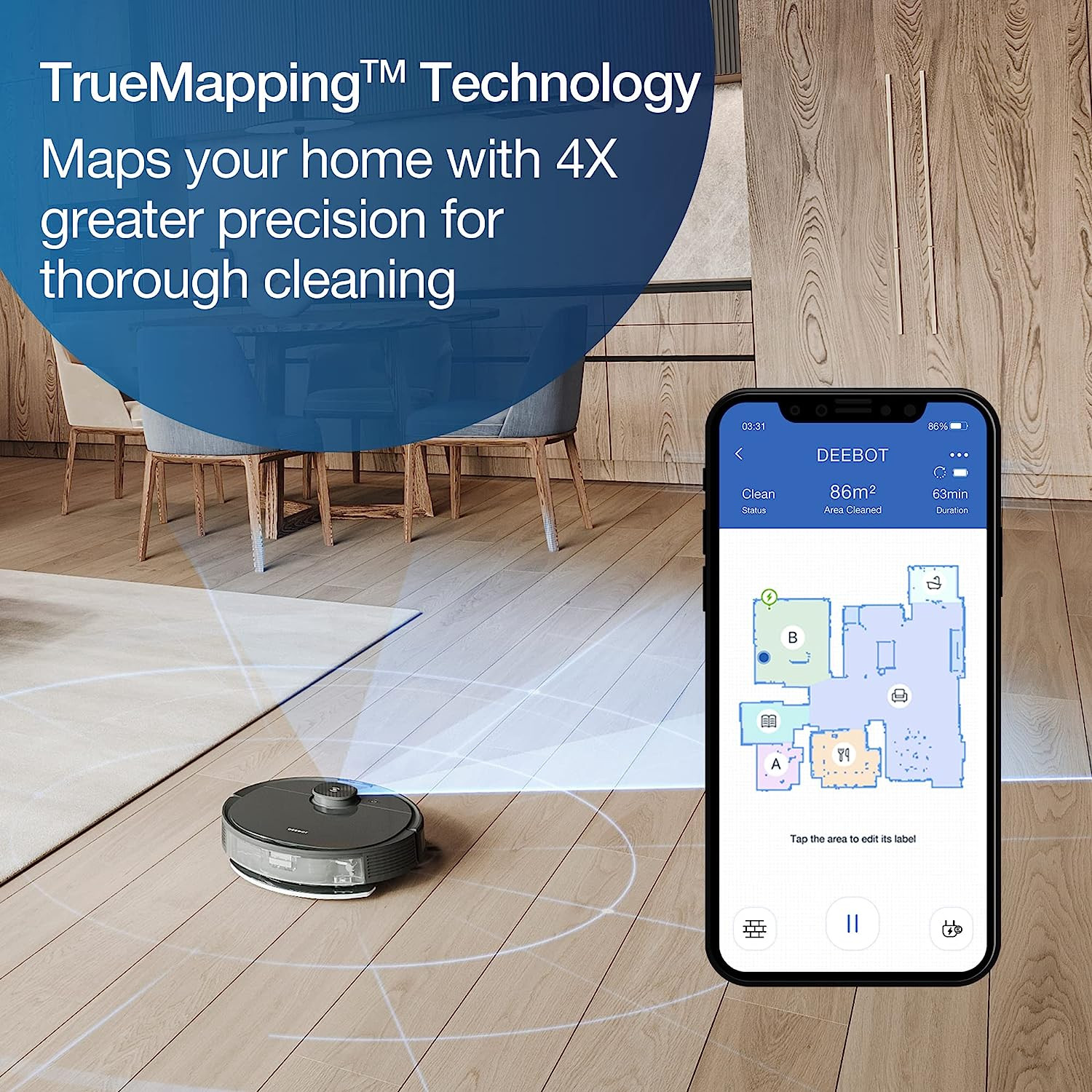 جاروبرقی اکووکس رباتیک مدل DEEBOT N8 جاروبرقی اکووکس رباتیک مدل DEEBOT N8