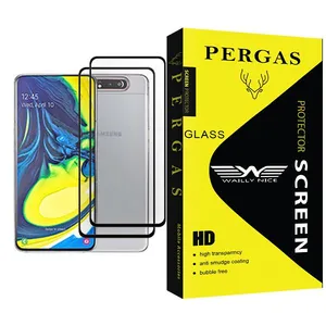Waily Nice Pergas Glass MIX002 Screen Protector For Samsung Galaxy A80 Pack Of 2