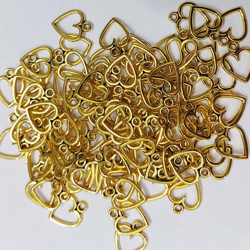 آویز گردنبند دخترانه مدل قلب زیبا کد 135 بسته 30 عددی