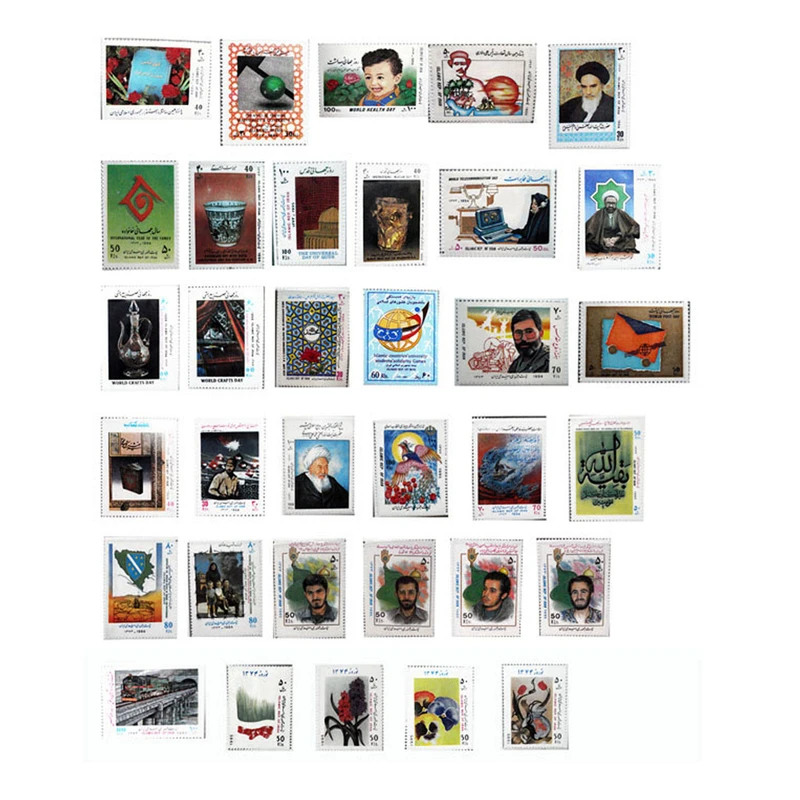 تمبر یادگاری مدل سال 1373 کد n-37 مجموعه 34 عددی
