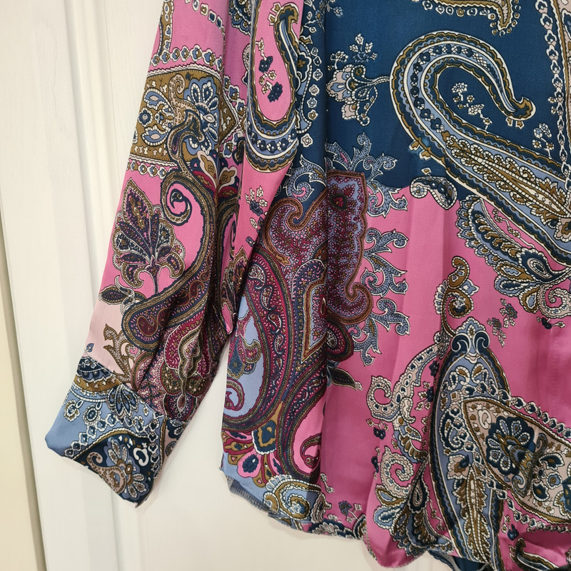 شومیز آستین بلند زنانه مدل پترن بته جقه کد ۹