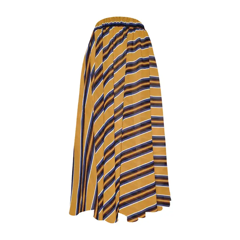 دامن کلوش زنانه مدل H91 رنگ زرد