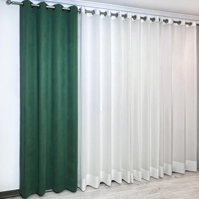 پرده مدل پانچ مخمل مات مدرن سایز 145x280 سانتی متر