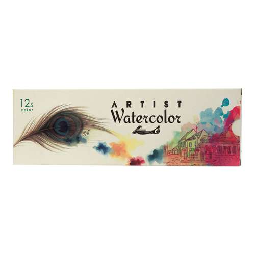 آبرنگ 12 رنگ آقا میری مدل آرتیست کد 12