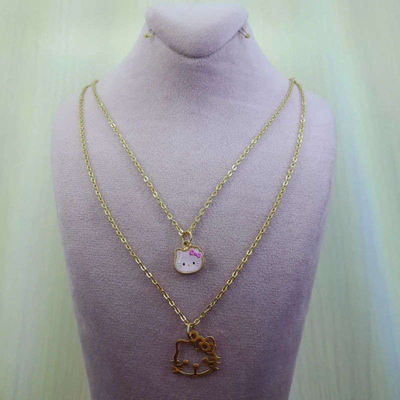 عکس شماره 8 : گردنبند دخترانه مدل کیتی طرح پیشی کد m0345