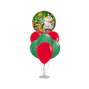 بادکنک سورتک مدل کریسمس کد 02 مجموعه 8 عددی به همراه استند بادکنک