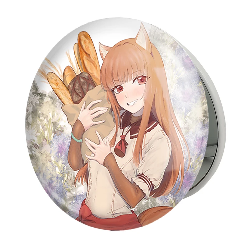 آینه جیبی خندالو طرح هولو انیمه ادویه و گرگ مدل تاشو کد 36141