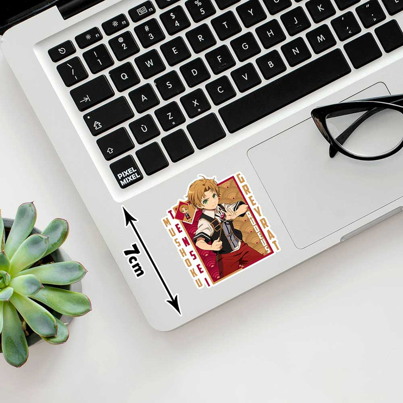 استیکر لپ تاپ پیکسل میکسل مدل انیمه mushoku tensei مجموعه 3 عددی