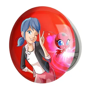 آینه جیبی خندالو طرح دختر کفشدوزکی مدل تاشو کد 25048 