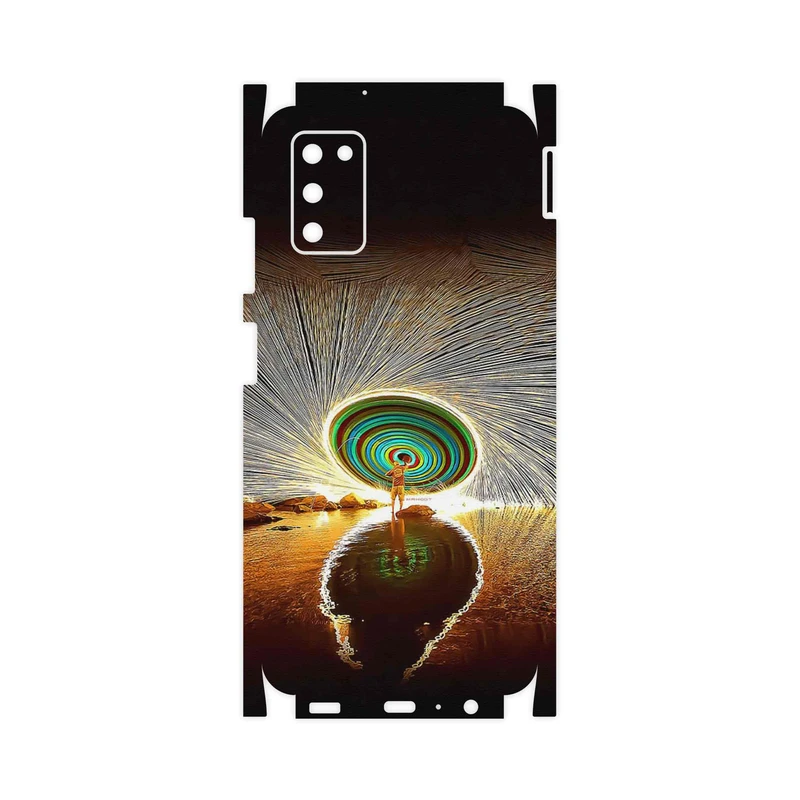 برچسب پوششی ماهوت مدل Night Light Fountain-FullSkin مناسب برای گوشی موبایل سامسونگ Galaxy A03S