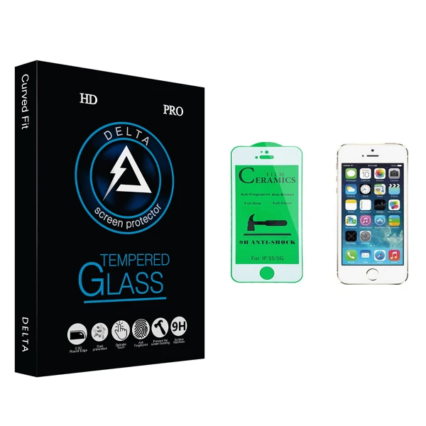 محافظ صفحه نمایش سرامیکی دلتا مدل HD مناسب برای گوشی موبایل اپل iPhone 5