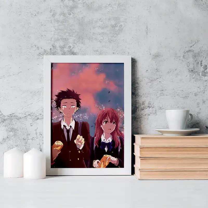 تابلو خندالو مدل شوکو نیشیمیا و شویا ایشیدا انیمه سایلنت ویس کد 15818