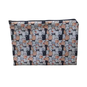 پوشه مدل زیپ دار  A4 طرح گربه