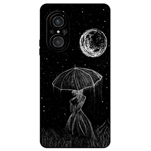 Megafone Girl and Moon 1369 Cover For Huawei Nova 9 Se 4G / 5G