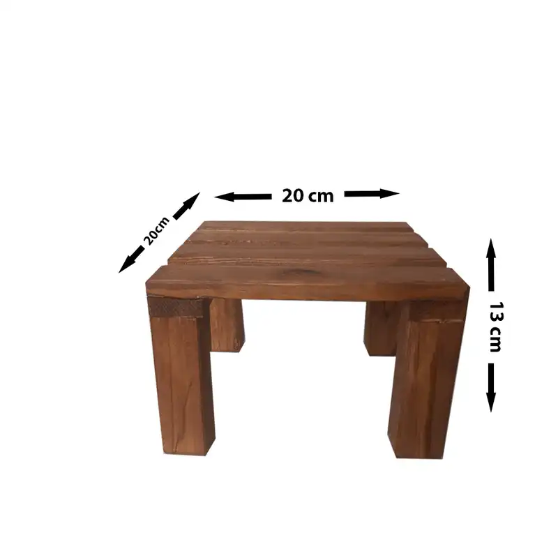 استند گلدان چوبی وودن کاتج مدل شاینا مجموعه 3 عددی