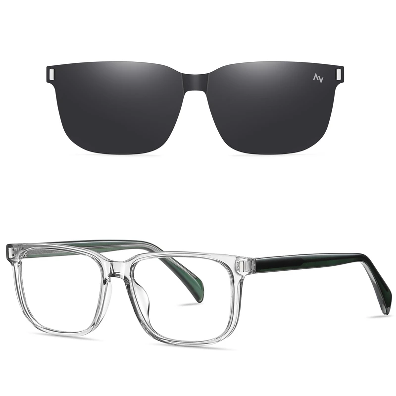فریم عینک طبی ویفرر (Wayfarer) آلبرت وگ مدل CG-7201-C644-P109 مناسب برای انواع صورت به همراه کاور آفتابی
