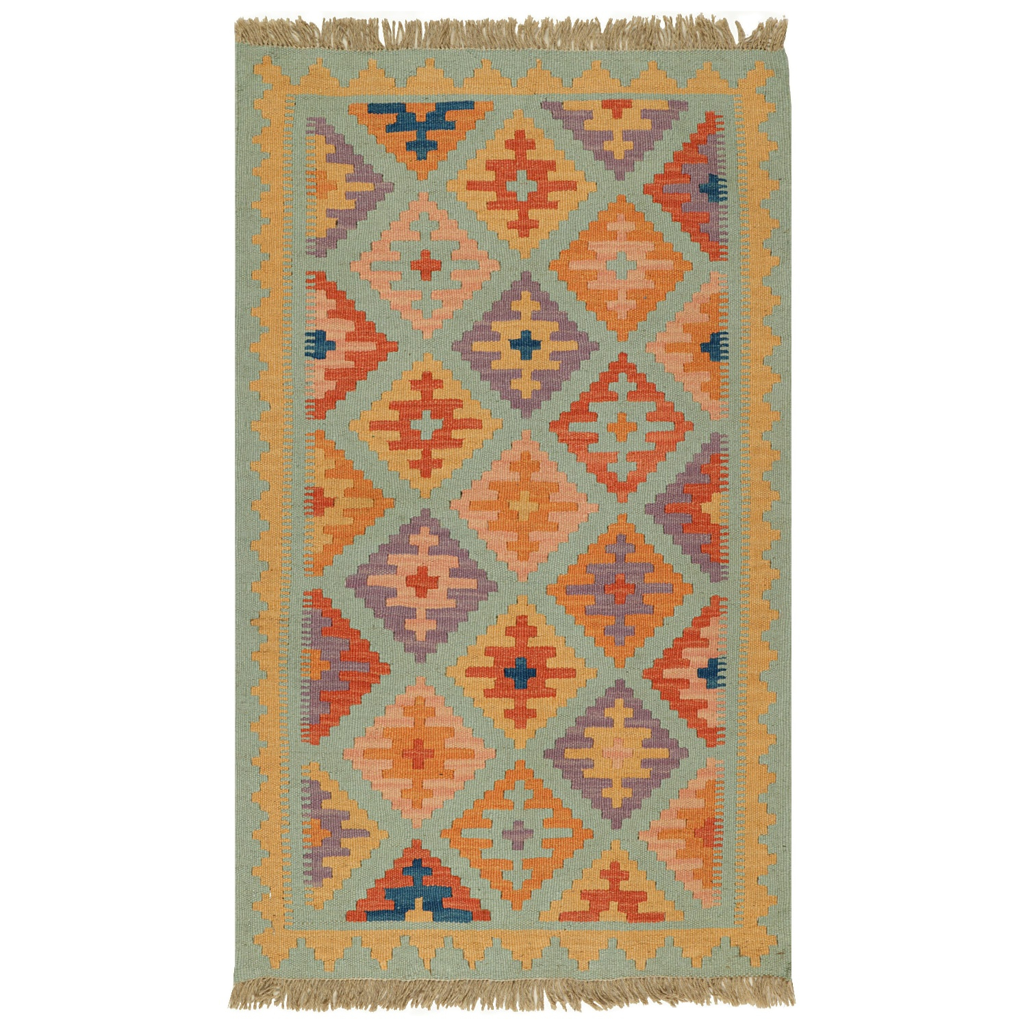 گلیم دستبافت یک متری مدل قشقایی کد 999058