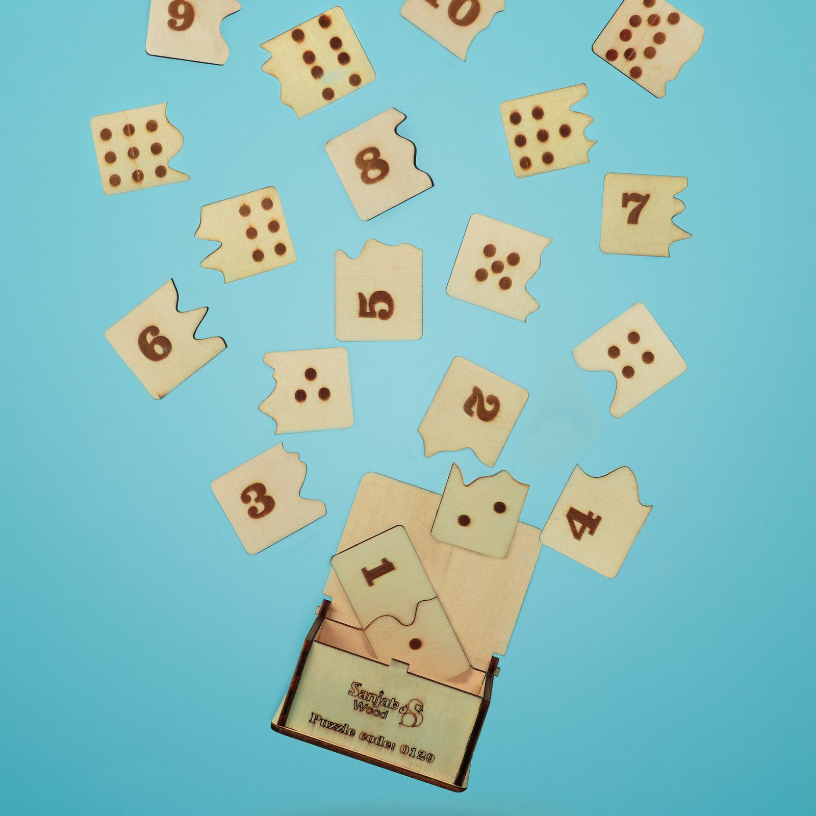 بازی آموزشی اعداد سنجاب وود مدل Dominoes number Puzzle -  - 2