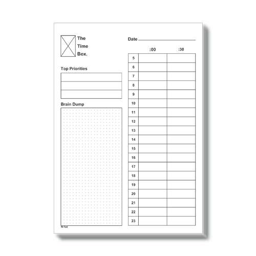 کاغذ یادداشت مستر راد مدل نوتپد طرح پلنر روزانه تایم باکس کد timebox 1667