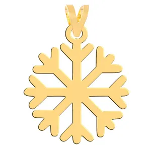 آویز گردنبند طلا 18 عیار زنانه فرشته مدل برف WNL-000545