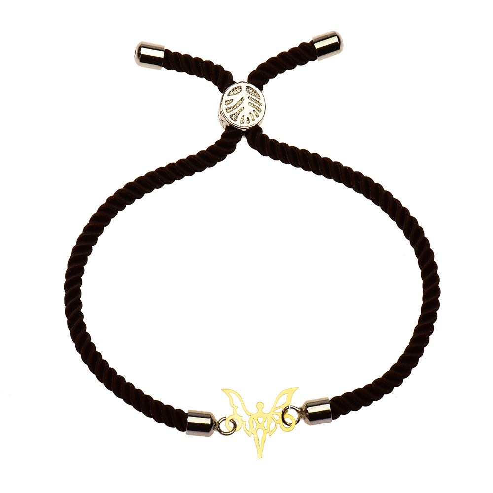 دستبند طلا 18 عیار دخترانه کرابو طرح فرشته مدل Krd1081
