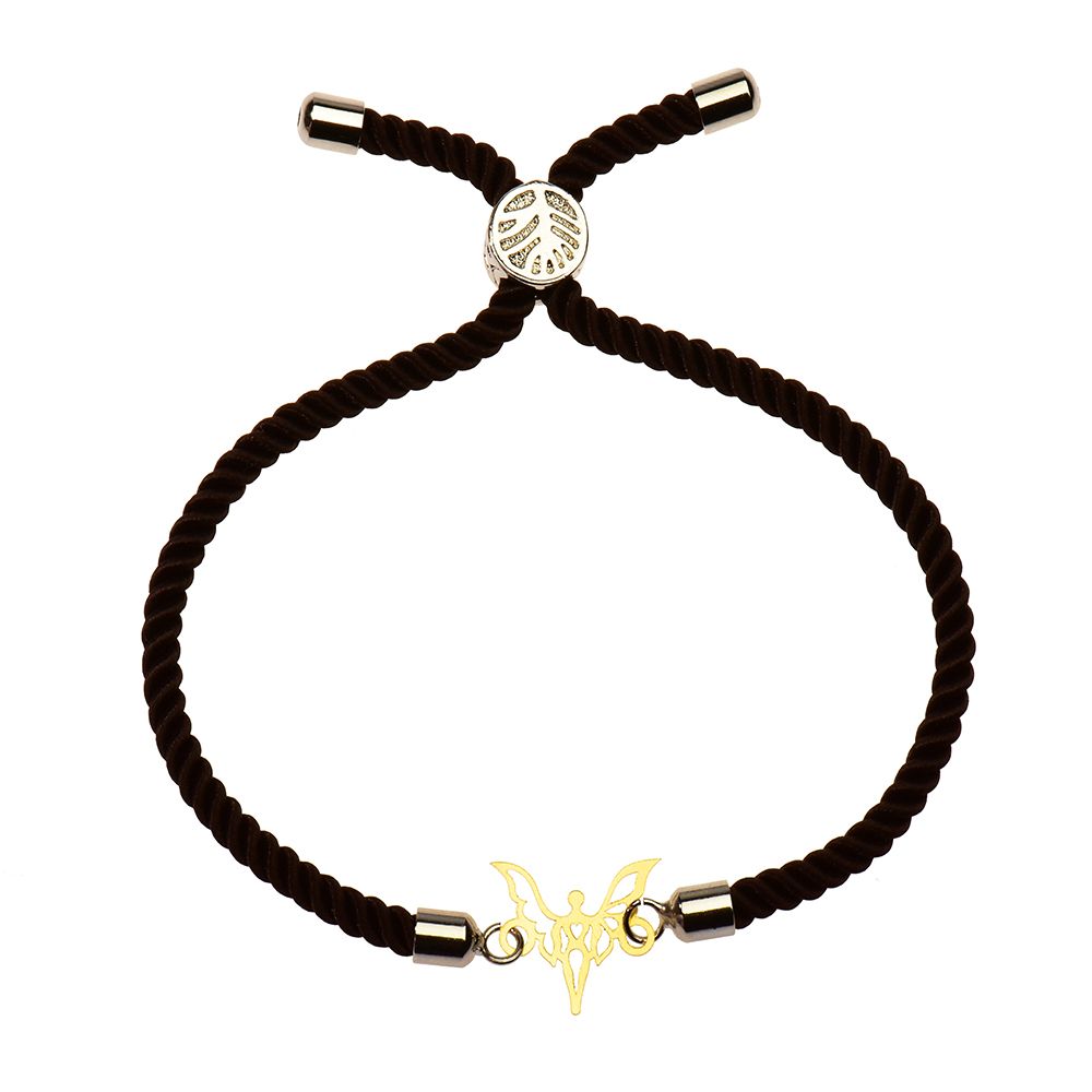 دستبند طلا 18 عیار دخترانه کرابو طرح فرشته مدل Krd1081