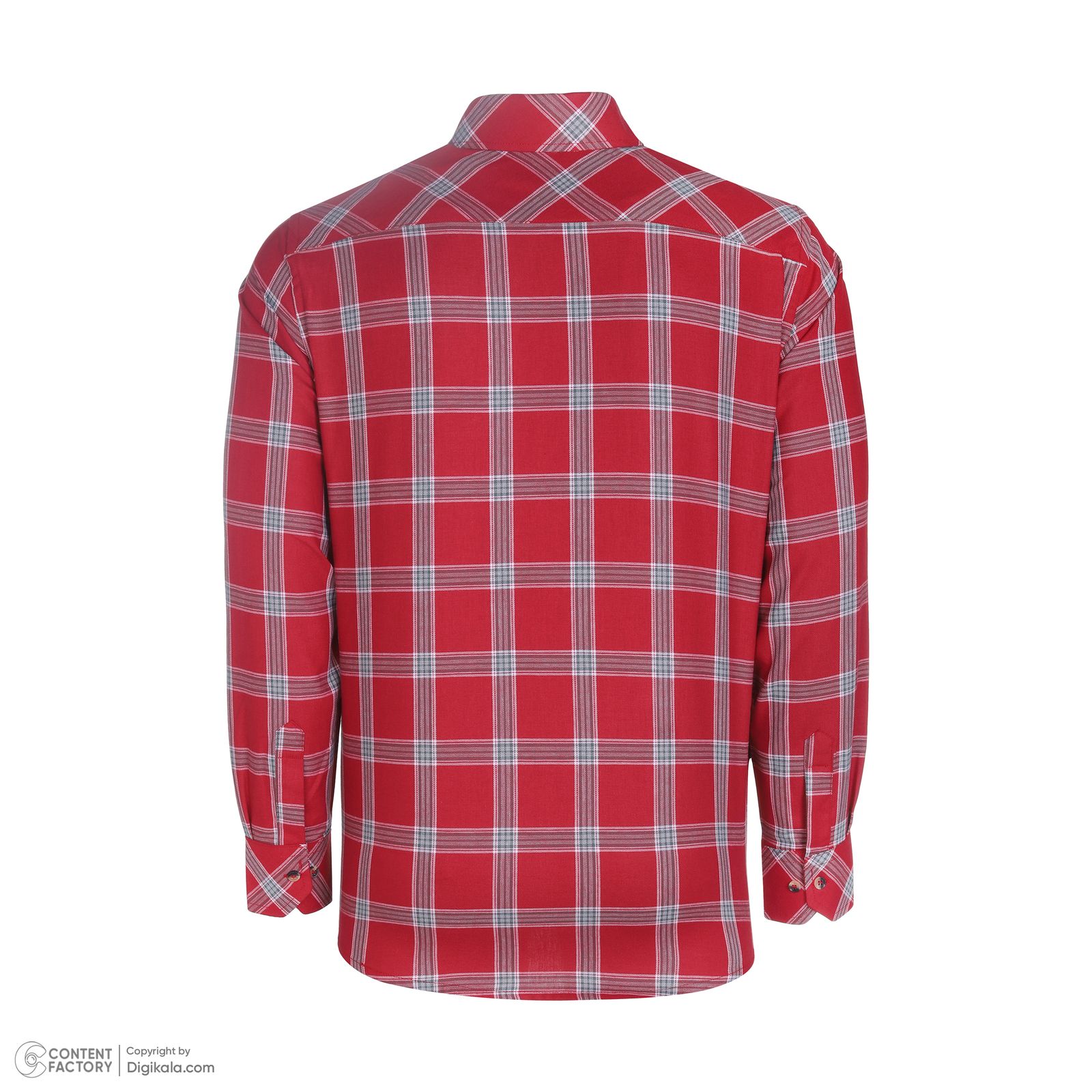 پیراهن آستین بلند یقه برگردان مردانه پاتن جامه مدل کلاسیک 102721030204805 طرح چهارخانه - - 4