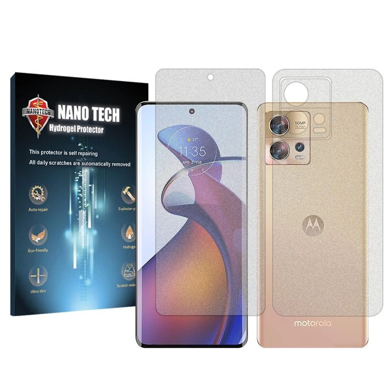 محافظ صفحه نمایش مات نانو تک مدل Tough مناسب برای گوشی موبایل موتورولا Edge 30 Fusion به همراه محافظ پشت گوشی