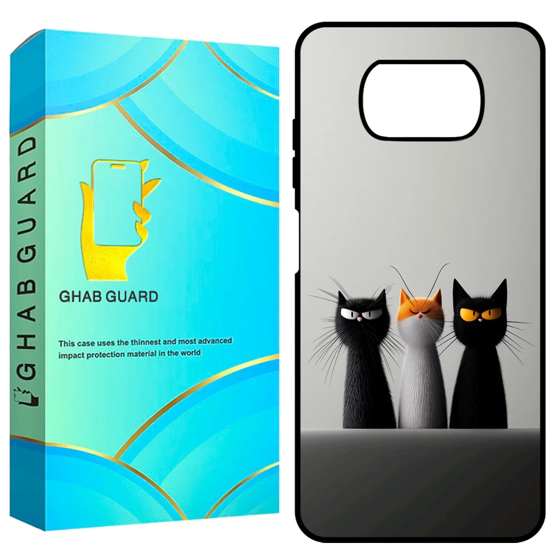 کاور قاب گارد طرح گربه مدل GCHPX3 مناسب برای گوشی موبایل شیائومی Poco X3 / X3 NFC / X3 Pro