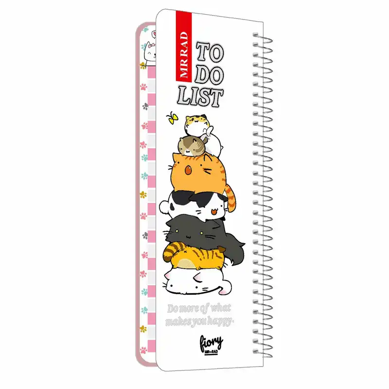 دفترچه یادداشت مستر راد مدل to do list طرح گربه فانتزی کد cat kawaii 1545